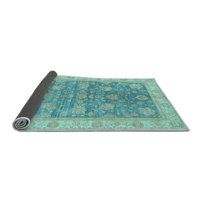 Sideview of Abstract Light Blue Modern Rug, abs3577lblu