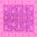 Square Abstract Pink Modern Rug, abs3577pnk