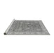 Sideview of Machine Washable Abstract Gray Modern Rug, wshabs3577gry