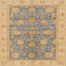 Square Machine Washable Abstract Orange Brown Rug, wshabs3577