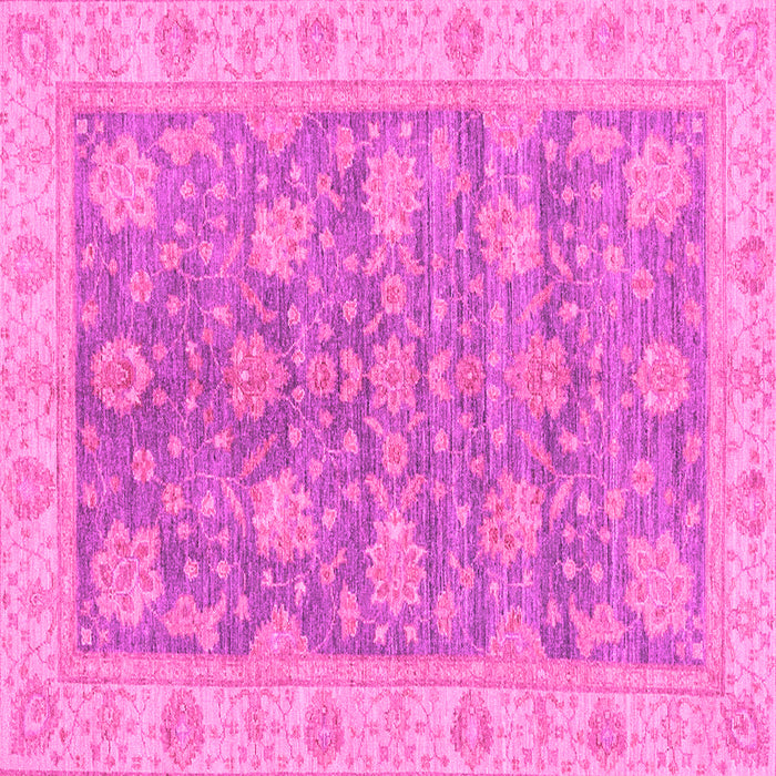 Square Machine Washable Abstract Pink Modern Rug, wshabs3577pnk