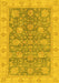 Machine Washable Abstract Yellow Modern Rug, wshabs3577yw