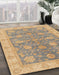 Abstract Orange Brown Modern Rug in Family Room, abs3577