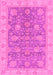 Machine Washable Abstract Pink Modern Rug, wshabs3577pnk