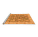 Sideview of Machine Washable Abstract Orange Modern Area Rugs, wshabs3577org