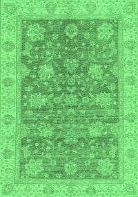 Abstract Emerald Green Modern Rug, abs3577emgrn