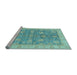 Sideview of Machine Washable Abstract Light Blue Modern Rug, wshabs3577lblu