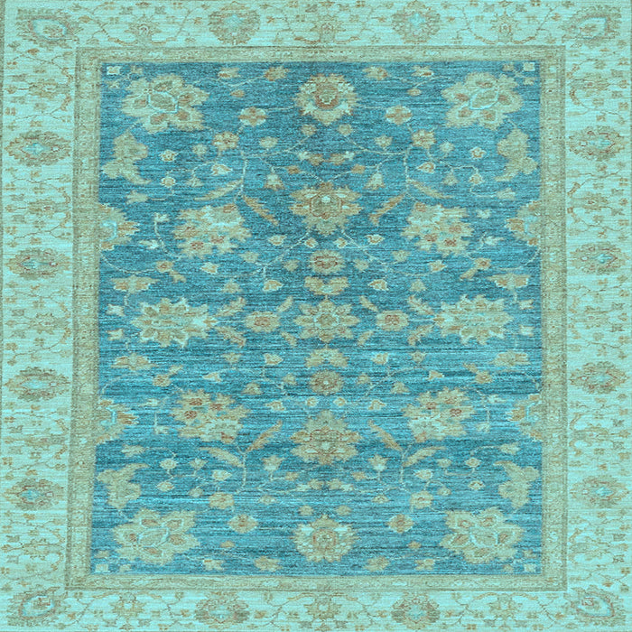 Square Abstract Light Blue Modern Rug, abs3577lblu