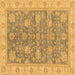 Square Abstract Brown Modern Rug, abs3577brn