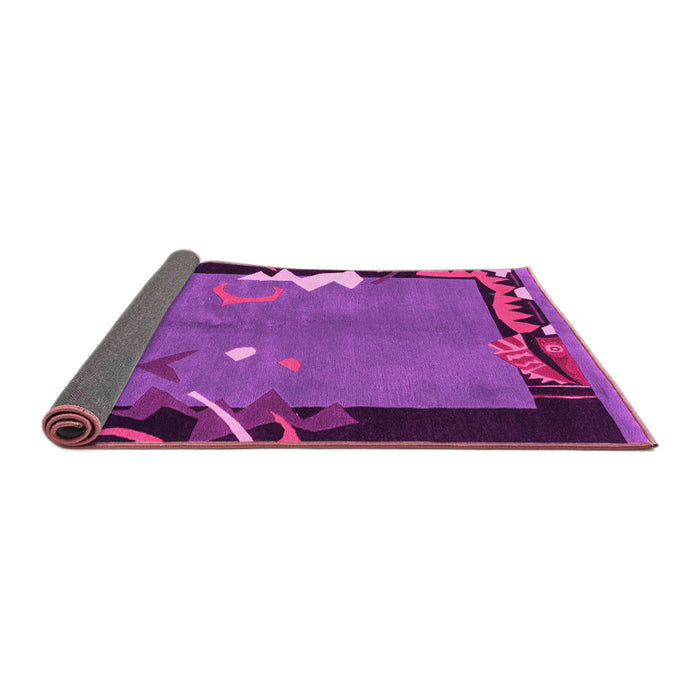 Sideview of Abstract Pink Modern Rug, abs3578pnk