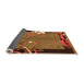 Sideview of Abstract Orange Modern Rug, abs3578org