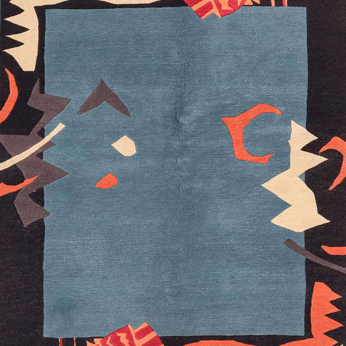 Machine Washable Abstract Purple Rug, wshabs3578