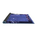 Sideview of Abstract Blue Modern Rug, abs3578blu