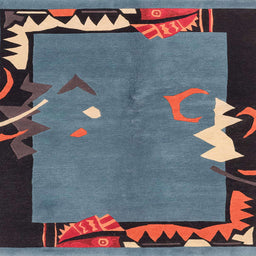 Square Machine Washable Abstract Purple Rug, wshabs3578