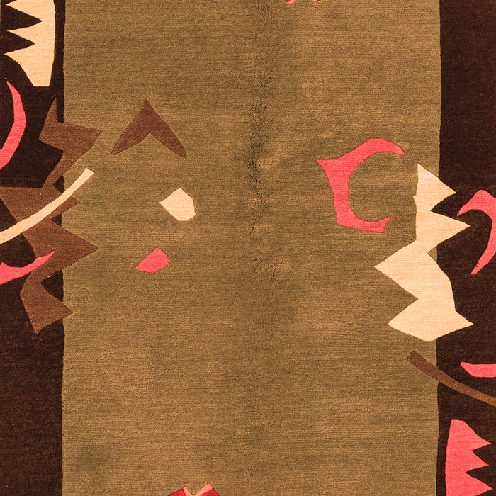 Abstract Orange Modern Rug, abs3578org