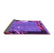 Sideview of Abstract Purple Modern Rug, abs3578pur