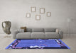 Machine Washable Abstract Blue Modern Rug in a Living Room, wshabs3578blu