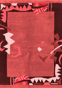 Abstract Red Modern Rug, abs3578red