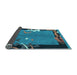 Sideview of Abstract Light Blue Modern Rug, abs3578lblu