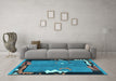 Machine Washable Abstract Light Blue Modern Rug in a Living Room, wshabs3578lblu