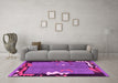 Machine Washable Abstract Pink Modern Rug in a Living Room, wshabs3578pnk