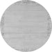 Round Solid Gray Modern Rug, abs3579gry