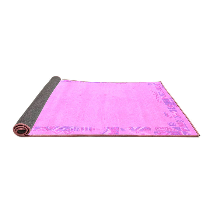 Sideview of Solid Purple Modern Rug, abs3579pur