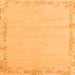 Square Solid Orange Modern Rug, abs3579org