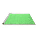 Sideview of Machine Washable Solid Emerald Green Modern Area Rugs, wshabs3579emgrn