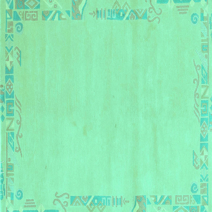 Square Solid Turquoise Modern Rug, abs3579turq