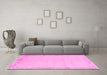 Machine Washable Solid Pink Modern Rug in a Living Room, wshabs3579pnk