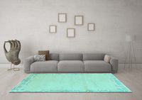 Machine Washable Solid Light Blue Modern Rug, wshabs3579lblu