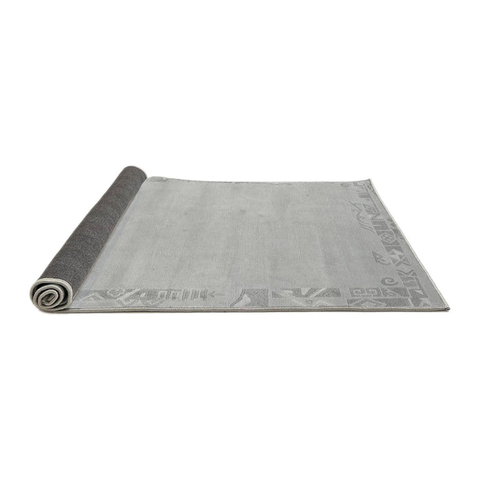 Sideview of Solid Gray Modern Rug, abs3579gry