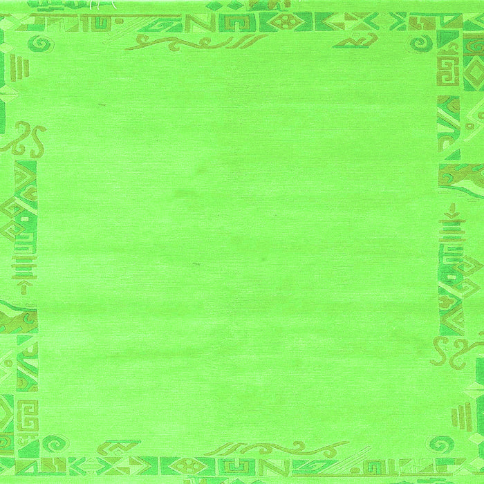 Square Solid Green Modern Rug, abs3579grn