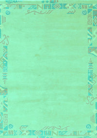 Solid Turquoise Modern Rug, abs3579turq