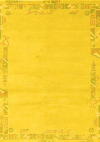 Solid Yellow Modern Rug, abs3579yw