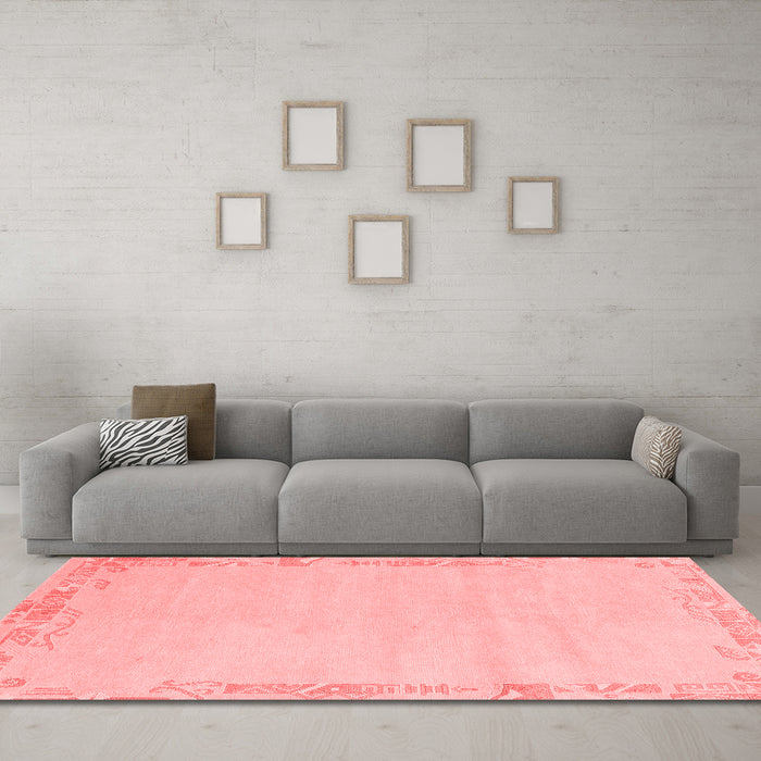 Modern Red Washable Rugs