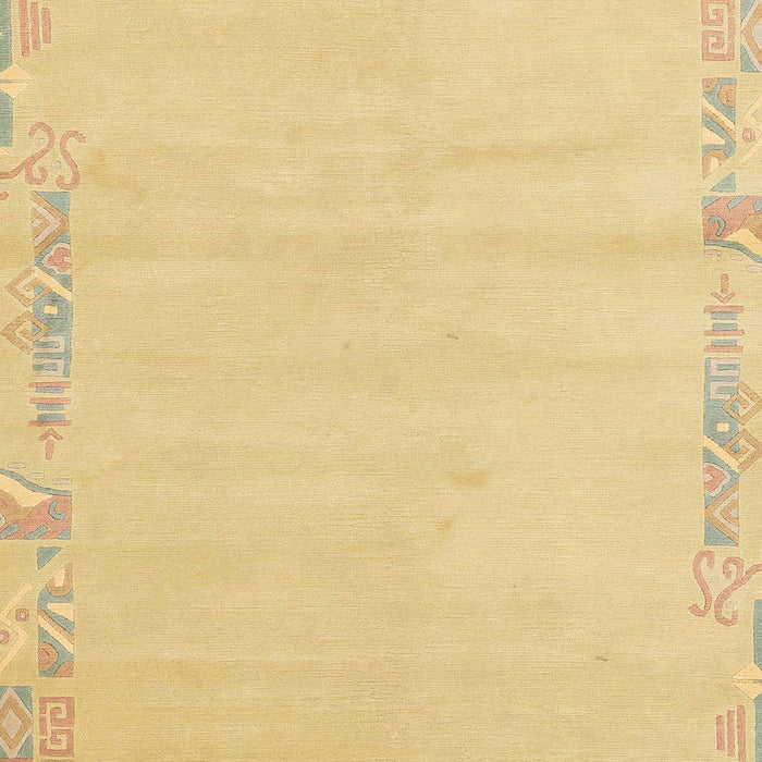 Abstract Chrome Gold Yellow Solid Rug, abs3579