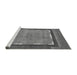 Sideview of Machine Washable Abstract Gray Modern Rug, wshabs357gry