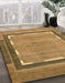 Machine Washable Abstract Yellow Rug in a Family Room, wshabs357