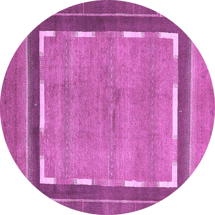 Round Abstract Purple Modern Rug, abs357pur