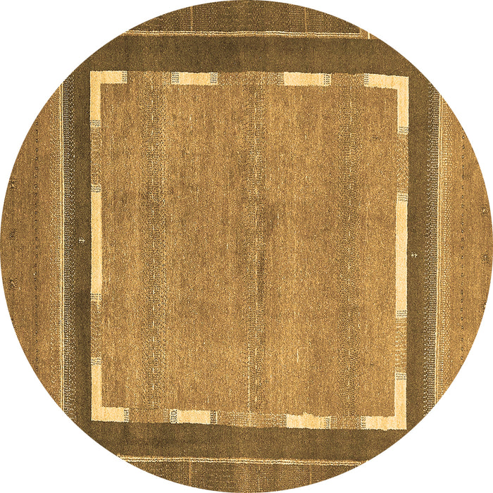 Round Abstract Brown Modern Rug, abs357brn