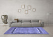 Machine Washable Abstract Blue Modern Rug in a Living Room, wshabs357blu