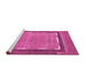 Sideview of Machine Washable Abstract Pink Modern Rug, wshabs357pnk