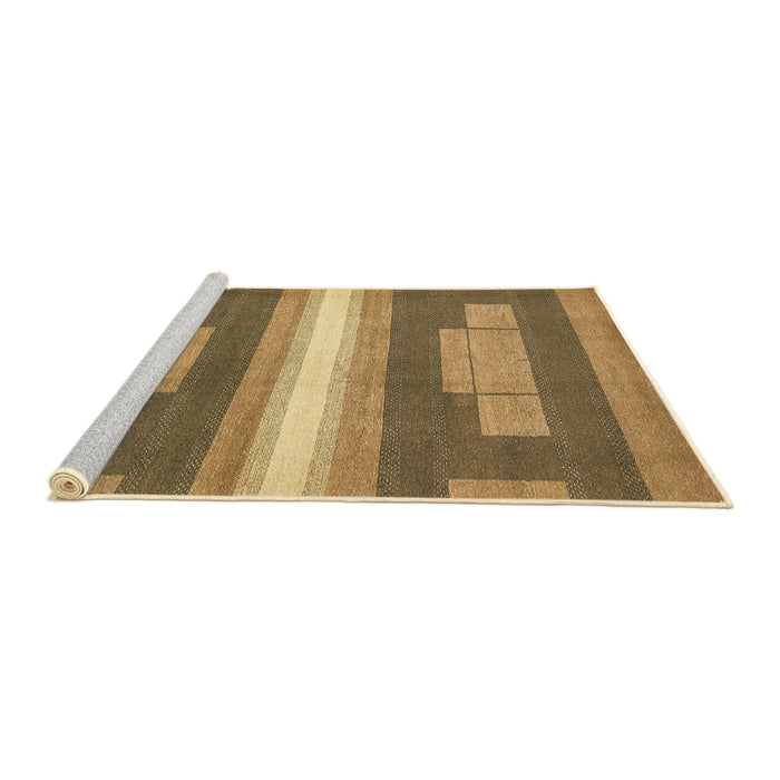 Sideview of Machine Washable Abstract Yellow Rug, wshabs358