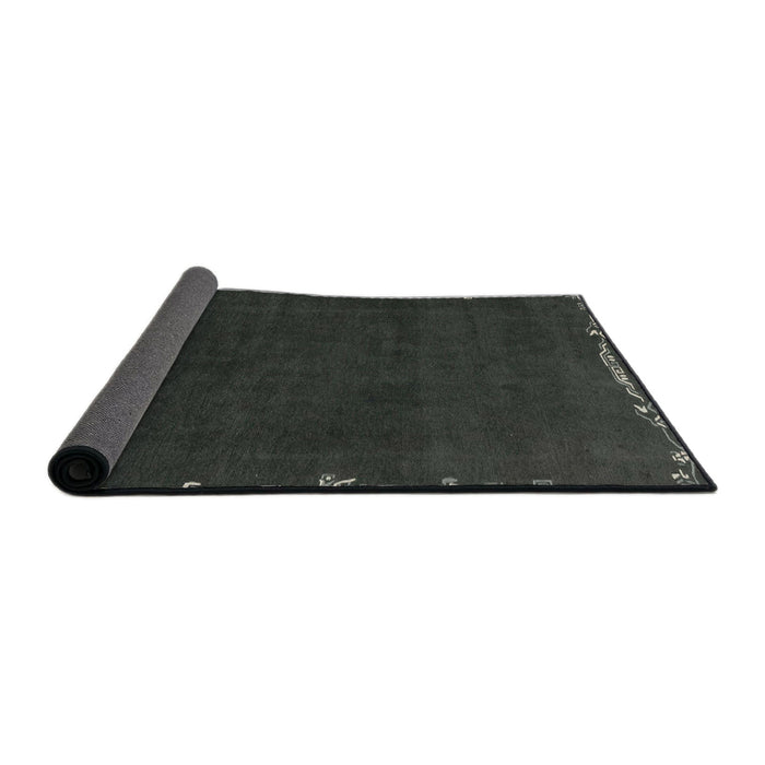 Sideview of Abstract Light Black Modern Rug, abs3580