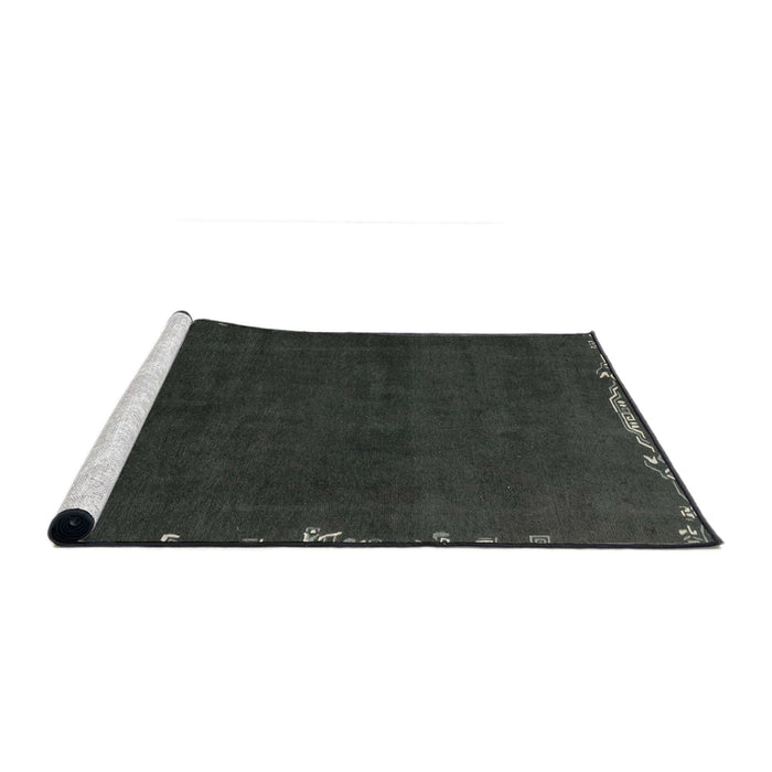 Sideview of Machine Washable Abstract Light Black Rug, wshabs3580