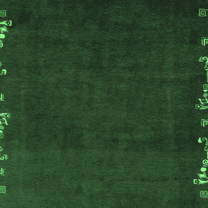 Machine Washable Abstract Emerald Green Modern Area Rugs, wshabs3580emgrn