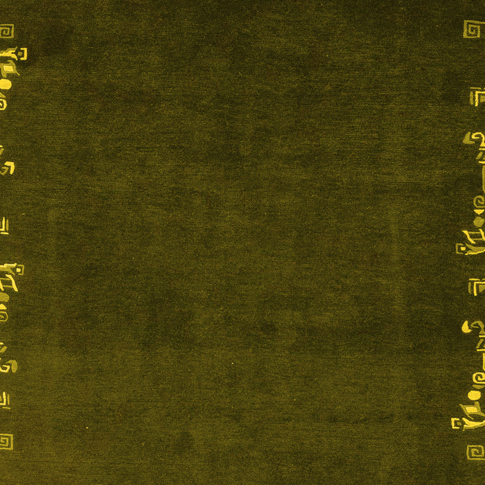 Machine Washable Abstract Yellow Modern Rug, wshabs3580yw