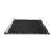 Sideview of Machine Washable Abstract Gray Modern Rug, wshabs3580gry